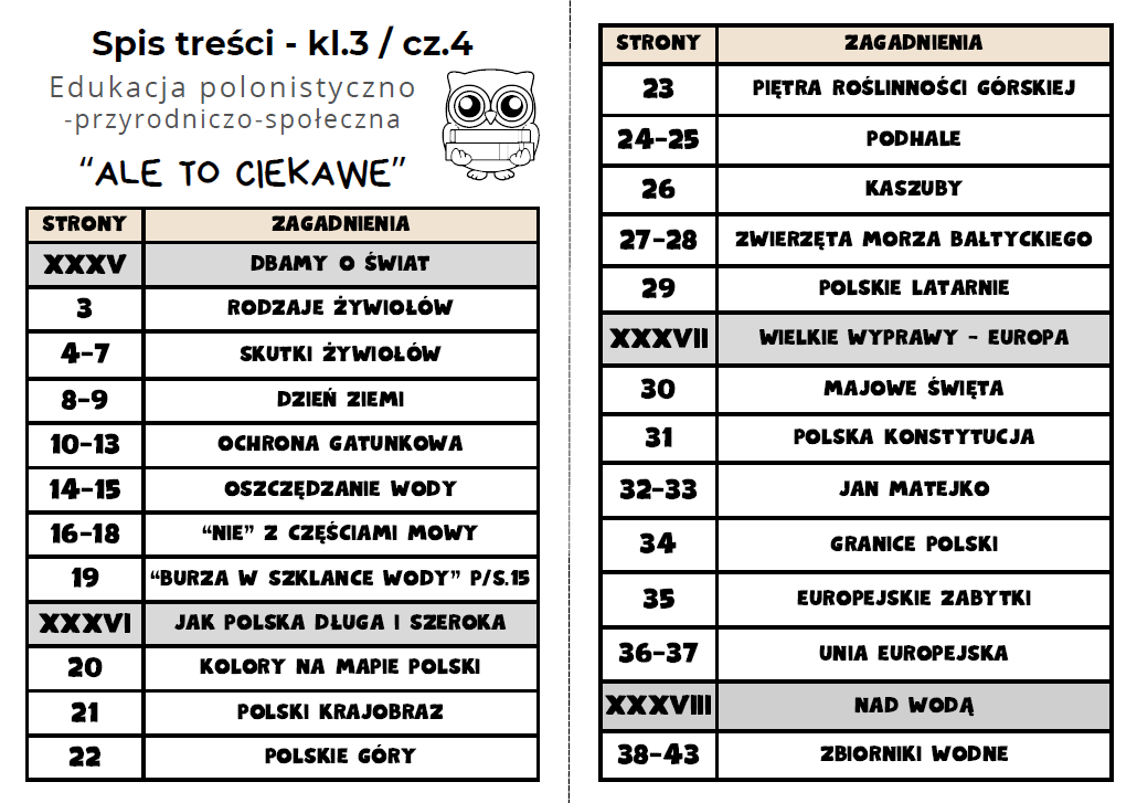 Ale to ciekawe | Wklejki do klasy 3 | Część 4 | 89 stron A4 PDF - obrazek 4