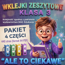 Ale to ciekawe | PAKIET wklejek do klasy 3 | 4 części | 402 strony A4 | PDF