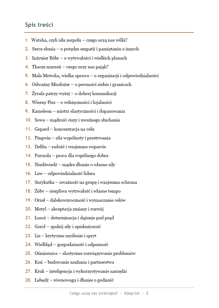 Czego nas uczą zwierzęta? | Projekt | Innowacja | Klasa 2/3 | 260 stron A4 | PDF - obrazek 3