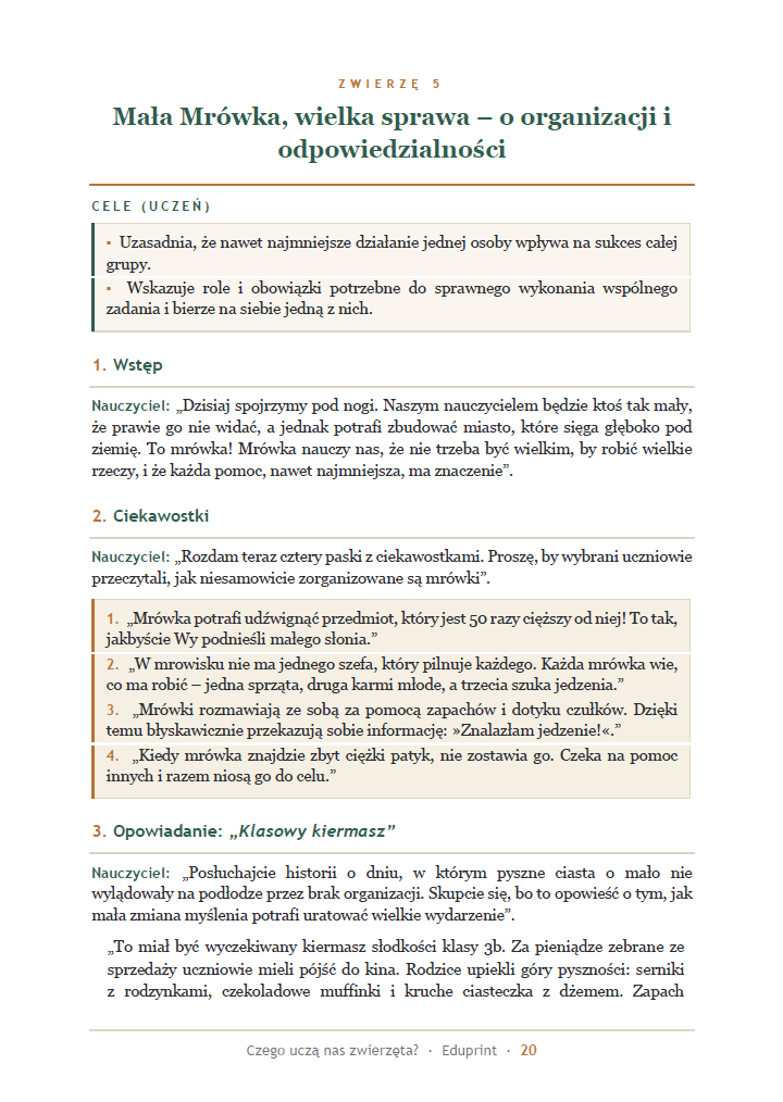 Czego nas uczą zwierzęta? | Projekt | Innowacja | Klasa 2/3 | 260 stron A4 | PDF - obrazek 5