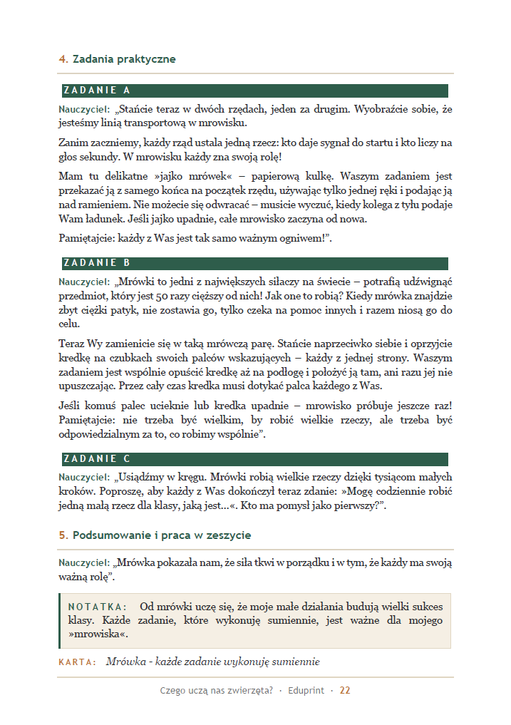 Czego nas uczą zwierzęta? | Projekt | Innowacja | Klasa 2/3 | 260 stron A4 | PDF - obrazek 7